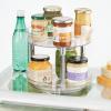 imagemDesign 2Tier Lazy Susan Turntable for Kitchen Cabinets Shelf Table Countertop  9quot Multi Level Rotating Organizer Carousel  Storage Turntable Organizer  Ligne Collection  ClearChrome