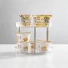 imagemDesign 2Tier Lazy Susan Turntable for Kitchen Cabinets Shelf Table Countertop  9quot Multi Level Rotating Organizer Carousel  Storage Turntable Organizer  Ligne Collection  ClearChrome