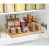 imagemDesign Bamboo Adjustable Expandable Spice Rack Organizer with 3 Levels Storage for Kitchen Cabinet Countertop Pantry Shelf  Holds Spice Jars  Echo Collection  Natural