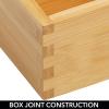 imagemDesign Bamboo Wood Kitchen Cabinet Drawer Organizer Tray Bins  Multipurpose  Use in Drawers on Countertops Shelves or in Pantry  Varied Sizes  Echo Collection  Set of 5  Natural