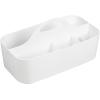imagemDesign Bathroom Shower Caddy Tote for Shampoo Soap Razors  Medium White
