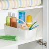 imagemDesign Bathroom Shower Caddy Tote for Shampoo Soap Razors  Medium White