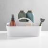imagemDesign Bathroom Shower Caddy Tote for Shampoo Soap Razors  Medium White