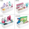 imagemDesign Bathroom Shower Caddy Tote for Shampoo Soap Razors  Medium White