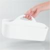 imagemDesign Bathroom Shower Caddy Tote for Shampoo Soap Razors  Medium White