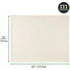 imagemDesign Big Soft Plush Faux Fur Blanket  Super Warm Fuzzy Luxury Polyester Throw Blankets for House  Bedroom Living Room Couch Office Ottoman or Dorm Room  White
