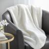 imagemDesign Big Soft Plush Faux Fur Blanket  Super Warm Fuzzy Luxury Polyester Throw Blankets for House  Bedroom Living Room Couch Office Ottoman or Dorm Room  White