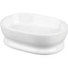 imagemDesign Decorative Ceramic Bar Soap Dish Tray for Bathroom Vanities Countertops Pedestals Kitchen Sink  Store Hand Soap Pumice Bars Sponges Scrubbers  White