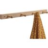 imagemDesign Decorative Wood Wall Mount 4 Hook Storage Organizer Rack for Coats Hoodies Hats Scarves Purses Leashes Bath Towels ampamp Robes  2 Pack  Natural Finish