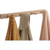 imagemDesign Decorative Wood Wall Mount 4 Hook Storage Organizer Rack for Coats Hoodies Hats Scarves Purses Leashes Bath Towels ampamp Robes  2 Pack  Natural Finish