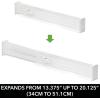 imagemDesign Expandable Dresser Drawer Divider with Foam Ends Drawer Divider Locks in Place Separators for Clothing and Accessories in Closet or Dresser Drawer Ligne Collection 4 Pack WhiteWhite