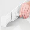 imagemDesign Expandable Dresser Drawer Divider with Foam Ends Drawer Divider Locks in Place Separators for Clothing and Accessories in Closet or Dresser Drawer Ligne Collection 4 Pack WhiteWhite