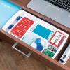 imagemDesign Expandable Plastic Drawer Organizer and Storage Container for Office Supplies  Gel Pen Pencil Marker Stationary Desk Supply Holder for Drawers and Desktop  Lumiere Collection  White
