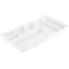 imagemDesign Expandable Plastic Drawer Organizer and Storage Container for Office Supplies  Gel Pen Pencil Marker Stationary Desk Supply Holder for Drawers and Desktop  Lumiere Collection  White