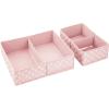 imagemDesign Fabric Drawer Organizer Bins KidsBaby Nursery Dresser Closet Shelf Playroom Organization Hold Clothes Toys Diapers Bibs Blankets Set of 2 4 Pack PinkWhite Polka Dot