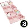 imagemDesign Fabric Drawer Organizer Bins KidsBaby Nursery Dresser Closet Shelf Playroom Organization Hold Clothes Toys Diapers Bibs Blankets Set of 2 4 Pack PinkWhite Polka Dot