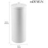 imagemDesign Free Standing Toilet Roll Holder  Plastic Stand for Bathroom  Space for 3 Rolls  White