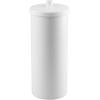 imagemDesign Free Standing Toilet Roll Holder  Plastic Stand for Bathroom  Space for 3 Rolls  White