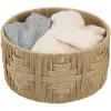 imagemDesign Large Round Woven Braided Seagrass Rope Home Storage Basket  for Organizing Closet Bedroom Bathroom Living Room Entryway Office Aztec Pattern Weave  Natural