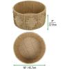 imagemDesign Large Round Woven Braided Seagrass Rope Home Storage Basket  for Organizing Closet Bedroom Bathroom Living Room Entryway Office Aztec Pattern Weave  Natural