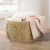 imagemDesign Large Round Woven Braided Seagrass Rope Home Storage Basket  for Organizing Closet Bedroom Bathroom Living Room Entryway Office Aztec Pattern Weave  Natural