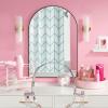 imagemDesign Metal Hair Care ampamp Styling Tool Organizer Holder  3 Sections  Bathroom Vanity Countertop Storage for Hair Dryer Flat Irons Curling Wands Hair Straighteners  Light PinkBlush