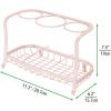 imagemDesign Metal Hair Care ampamp Styling Tool Organizer Holder  3 Sections  Bathroom Vanity Countertop Storage for Hair Dryer Flat Irons Curling Wands Hair Straighteners  Light PinkBlush