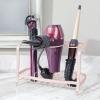 imagemDesign Metal Hair Care ampamp Styling Tool Organizer Holder  3 Sections  Bathroom Vanity Countertop Storage for Hair Dryer Flat Irons Curling Wands Hair Straighteners  Light PinkBlush