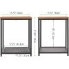 imagemDesign Metal Square Side Table Organizer with Steel Shelf  2Tier  Use in Bathroom Kitchen Entryway Hallway Mudroom Bedroom Laundry Room  BlackNordic Walnut