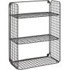 imagemDesign Metal Wire 3Tier Hanging Shelf for Bathroom Storage  Wall Mounted Decorative Shelves  Floating Metal Bathroom Shelf Basket  Bathroom Wall Shelving  Concerto Collection  Black