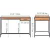 imagemDesign Metal ampamp Wood Sturdy Home Office Desk with Righthand Drawer  Computer Desk Home Office Writing Small Desk Modern Simple Style PC Table  Black Metal FrameDark Brown Nordic Walnut Top