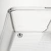 imagemDesign Plastic AdjustableExpandable Divided Drawer Storage Organizer with 4 Compartments for Kitchen Pantry Cupboard Cabinet Hold Silverware Utensils Cutlery  Ligne Collection  Clear