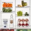 imagemDesign Plastic Deep Kitchen and Pantry Organizer Storage Bin with Handles for Cabinet Fridge Freezer  Food Storage Containers for Snacks Yogurt Pouches or Fruit Ligne Collection 2 Pack Clear