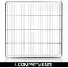imagemDesign Plastic Divided Drawer Organizer Storage Bin for Home Office Desk Drawer Shelf Cabinet  4 Compartments 12quot Long 2 Pack  32 Adhesive Labels  Clear