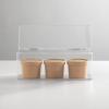 imagemDesign Plastic Kitchen Pantry and Fridge Storage Organizer Box Containers with Hinged Lid for Shelves or Cabinets Holds Food Snacks Canned Drinks Seasoning Condiments or Utensils 4 Pack Clear