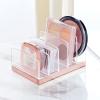imagemDesign Plastic Makeup Organizer for Bathroom Countertops Vanities Cabinets Cosmetics Storage Solution for  Eyeshadow Palettes Contour Kits  5 Sections  Lumiere Collection  ClearRose Gold