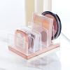 imagemDesign Plastic Makeup Organizer for Bathroom Countertops Vanities Cabinets Cosmetics Storage Solution for  Eyeshadow Palettes Contour Kits  5 Sections  Lumiere Collection  ClearRose Gold