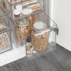 imagemDesign Plastic Stackable Bathroom Storage with Pull Out Bin Organizer Drawer for Cabinet Vanity Shelf Cupboard Cabinet or Closet Organization  Lumiere Collection  Clear