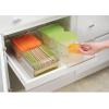 imagemDesign Plastic Stackable Kitchen Organizer  Storage Bin with Handles for Refrigerator Freezer Cabinet and Pantry Shelves Organization  Food Container  2 Pack  Clear