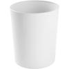 imagemDesign Round Metal Small 17 Gallon Recycle Trash Can Wastebasket Garbage Container Bin for Bathrooms Kitchen Bedroom Home Office  Durable Stainless Steel  Mirri Collection  2 Pack  White