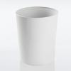 imagemDesign Round Metal Small 17 Gallon Recycle Trash Can Wastebasket Garbage Container Bin for Bathrooms Kitchen Bedroom Home Office  Durable Stainless Steel  Mirri Collection  2 Pack  White
