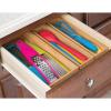 imagemDesign Slim Wooden Bamboo Drawer Organizer  12quot Long Stackable Storage Box Tray for Kitchen DrawersCabinet  Utensil Silverware Spatula Flatware Holder  Echo Collection 2 Pack Natural Wood7 6 cm x 30 5 cm x 5 1 cm