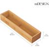 imagemDesign Slim Wooden Bamboo Drawer Organizer  12quot Long Stackable Storage Box Tray for Kitchen DrawersCabinet  Utensil Silverware Spatula Flatware Holder  Echo Collection 2 Pack Natural Wood7 6 cm x 30 5 cm x 5 1 cm
