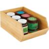 imagemDesign Stacking Bamboo Wooden Crate Box for FruitVegetable Kitchen Storage  OpenFront Bamboo Basket Box  Countertop Organiser Cube Bin  Fruit and Veg Storage  Formbu Collection  Natural Wood1