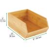 imagemDesign Stacking Bamboo Wooden Crate Box for FruitVegetable Kitchen Storage  OpenFront Bamboo Basket Box  Countertop Organiser Cube Bin  Fruit and Veg Storage  Formbu Collection  Natural Wood1