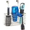 imagemDesign Steel Over CabinetDoor Hair Dryer Holder Storage Hair Styling Tool Organizer Basket for Bathroom  Blow Dryer Flat Iron Curling Wand Straightener Linelle Collection  Satin