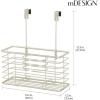 imagemDesign Steel Over CabinetDoor Hair Dryer Holder Storage Hair Styling Tool Organizer Basket for Bathroom  Blow Dryer Flat Iron Curling Wand Straightener Linelle Collection  Satin