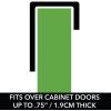 imagemDesign Steel Over CabinetDoor Hair Dryer Holder Storage Hair Styling Tool Organizer Basket for Bathroom  Blow Dryer Flat Iron Curling Wand Straightener Linelle Collection  Satin