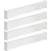 imagemDesign Expandable Dresser Drawer Divider with Foam Ends Drawer Divider Locks in Place Separators for Clothing and Accessories in Closet or Dresser Drawer Ligne Collection 4 Pack WhiteWhite