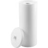 imagemDesign Free Standing Toilet Roll Holder  Plastic Stand for Bathroom  Space for 3 Rolls  White